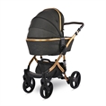 Cochecito de bebé RIMINI Premium con modo de moisés Black Jasper